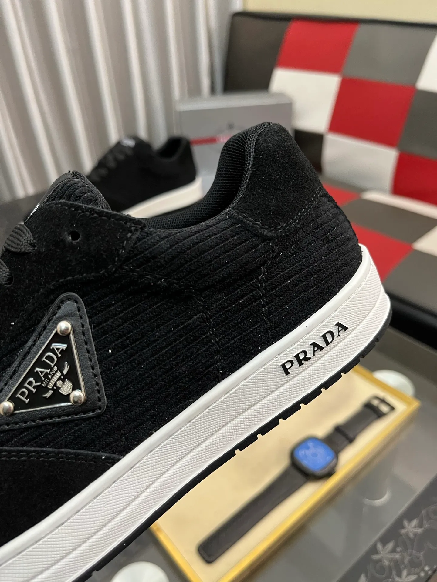 Men's shoes 💰380⌚️⌚️【PRADA】Prada casual shoes, originally developed 1:1, made of high-mercerized cowhide with imported cowhide, silk sheepskin lining, rubber outsole, comfortable and soft on the foot, size: 38-444️⃣Colors available